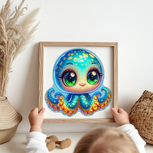 Puzzle Drewniane Ośmiorniczka 51 elementów